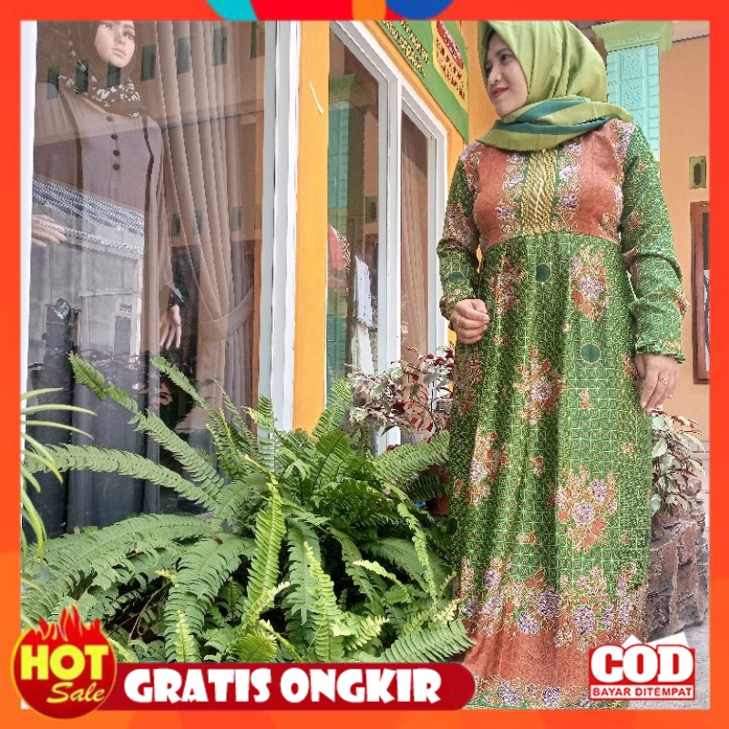 KAIN ADEM HALUS TEBAL / Gamis Muslimat NU SANWOS 0ri by. DK Fashion (bisa request ukuran) // Gamis S