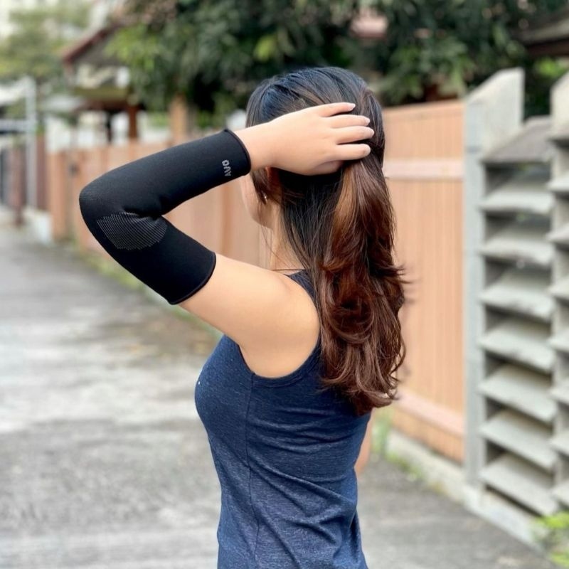 Elbow Long Support Deker Tangan lengan panjang siku pria wanita volley tebal hitam polos original Av