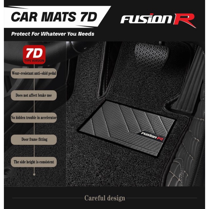 Fusion R Karpet Mobil 7D Innova Zenix Premium Full Set Bagasi FIT Mats