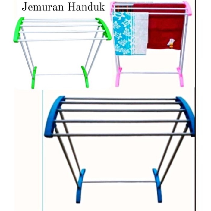 (FYA) Jemuran handuk baju CH-15A / Rak handuk aluminium bongkar pasang