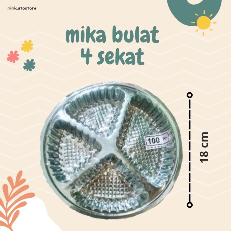 [ 50 PCS ] MIKA PLASTIK 4 DAN 5 KSEKAT BULAT / NASI BOX BULAT READY