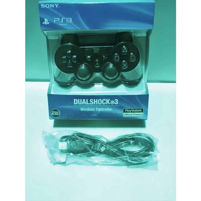 MURAH-  Stik Stick PS3 Wireless Original Pabrik + Kabel charger PS 3 Ori Murah - stiknodus+kblcs- 1.