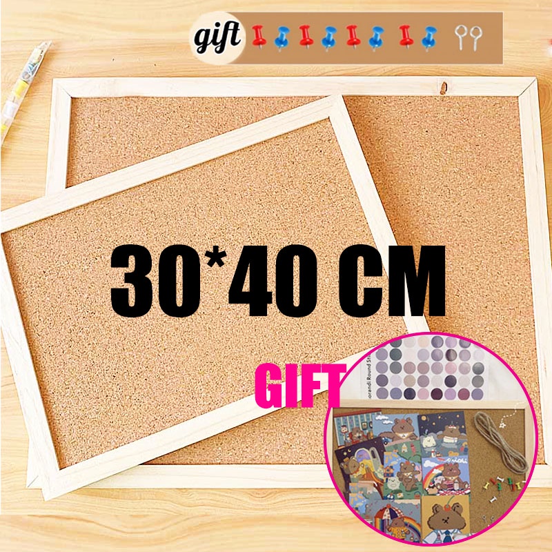 

Cork Board 30 x 40 cm / Softboard / Pin Board / Papan Pengumuman / Mading Gantung Polos Keiko/cork board/papan