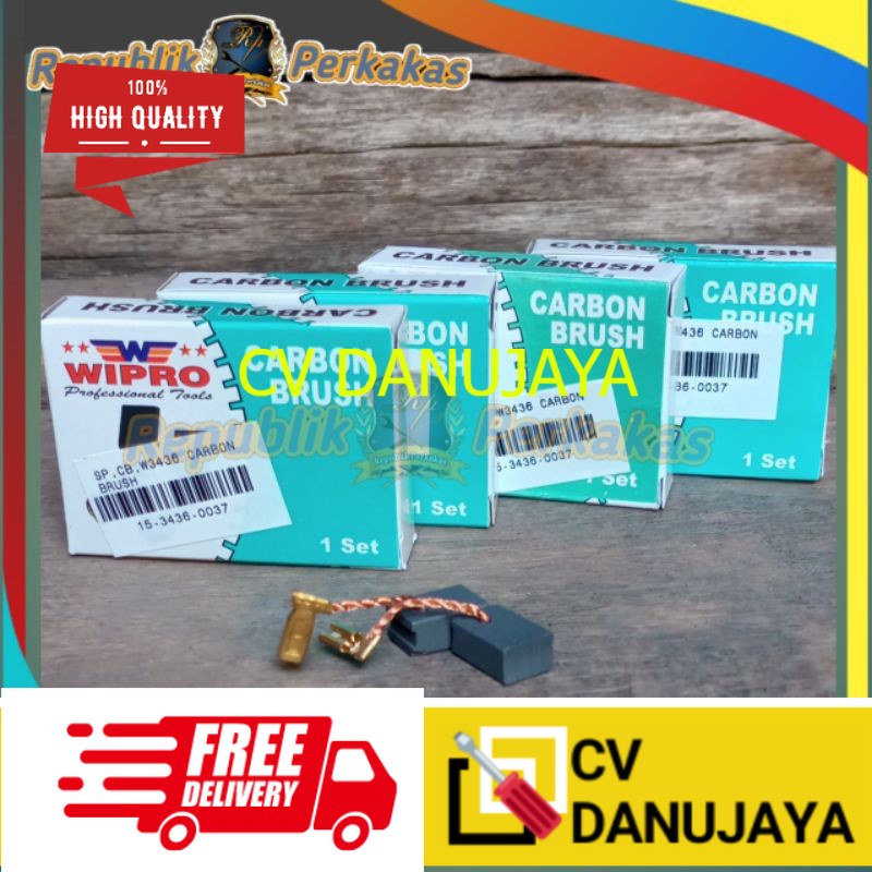 Wipro Carbon Brush / Arang / Brostel W3436 untuk mesin gerinda W3436