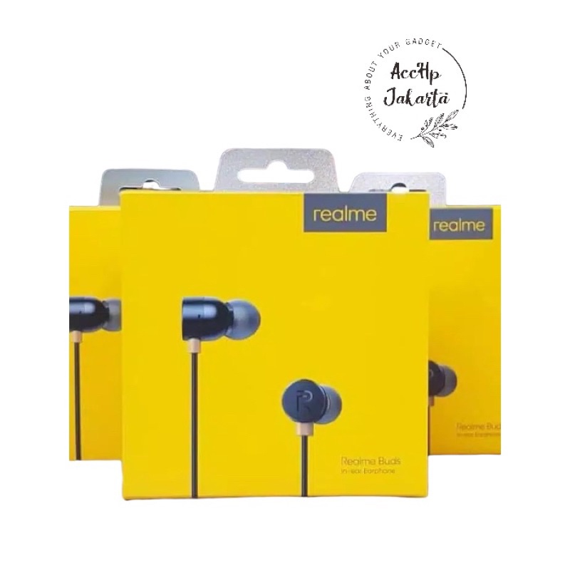 Headset Earphone Realme Buds Original In Ear Magnetic Ori 100 % Asli Realme 3 Pro XT X2PRO All