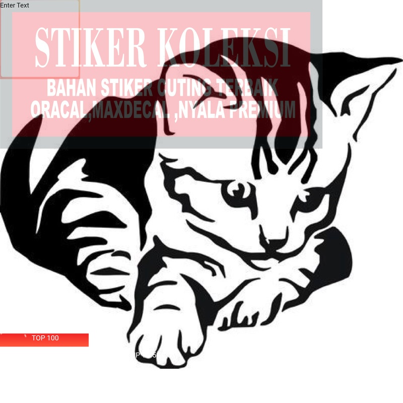 STICKER MOBIL/STICKER CUTTING KUCING UNTUK KACA MOBIL BELAKANG