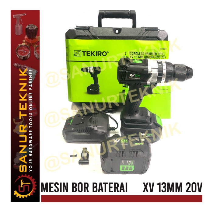 TEKIRO Cordless Brushless Hammer Drill Bor Baterai Batrai XV13 XV 13