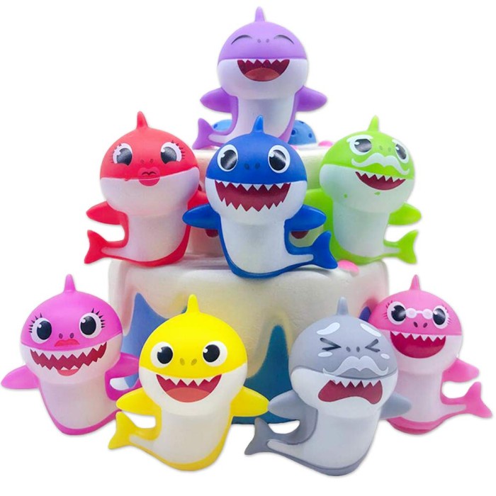 Topper Figure Toys / Mainan Anak Baby Shark Topper Kue Tart - set 8