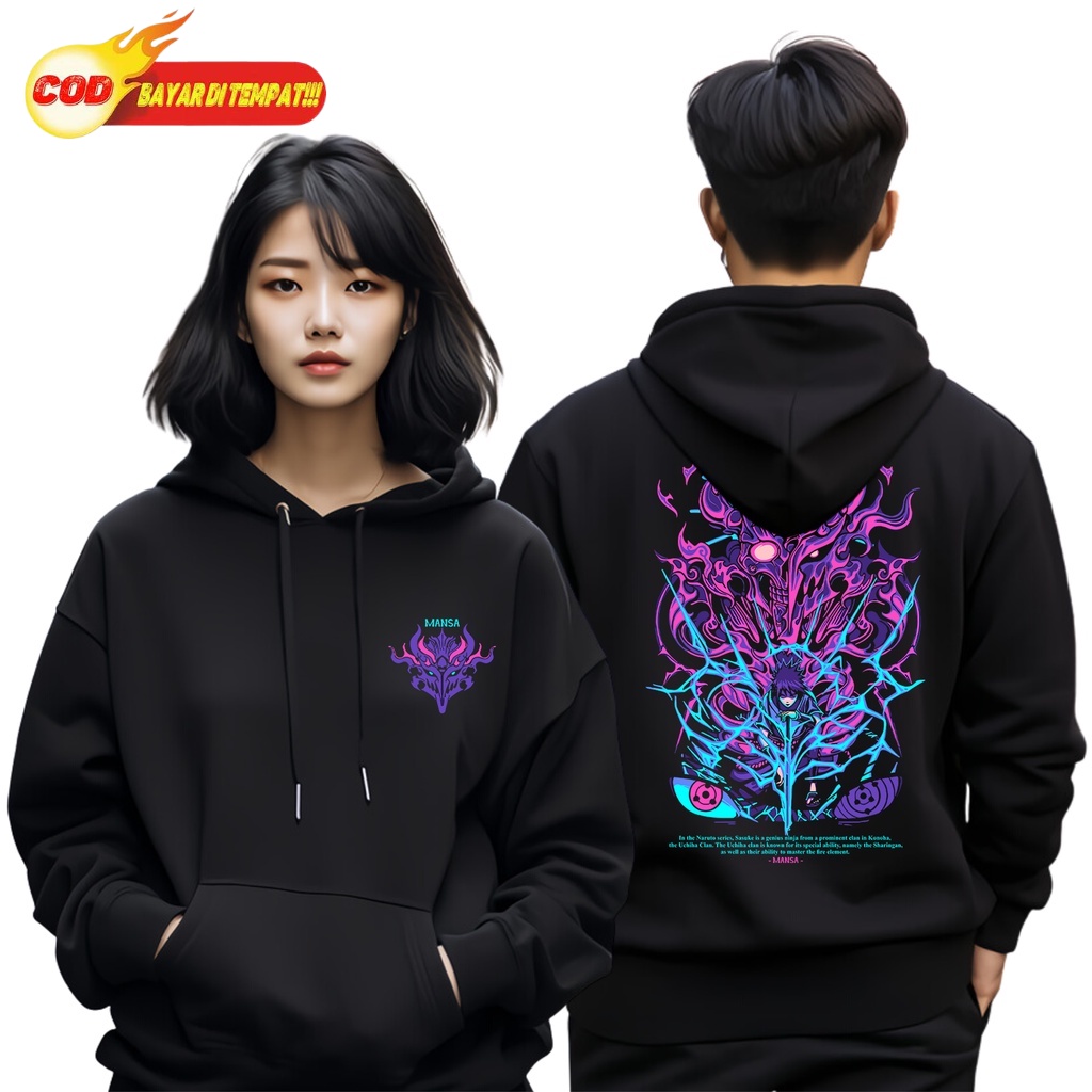 PROMO BAYAR DITEMPAT HOODIE ANIME KEREN HOODIE NARUTO KEKINIAN SASUKE MANSA SUSANOO HOODIE HOODIE NA