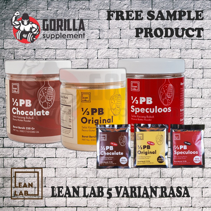 

COD LEAN LAB 1/3 PB Original Hazelnut Coklat Matcha Speculoos Original Selai Diet Rendah kalori MAKANAN DIET CEMILAN DIET