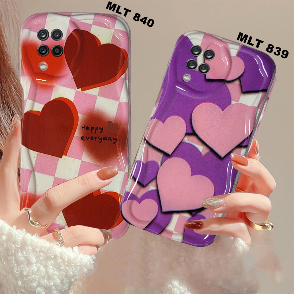 SS SOFTCASE MOTIF HEART GRID OPPO A98 5G A1K A5S A7 A12 A11K F9 RENO 8 4G RENO 7 4G RENO 7Z 8Z RENO 