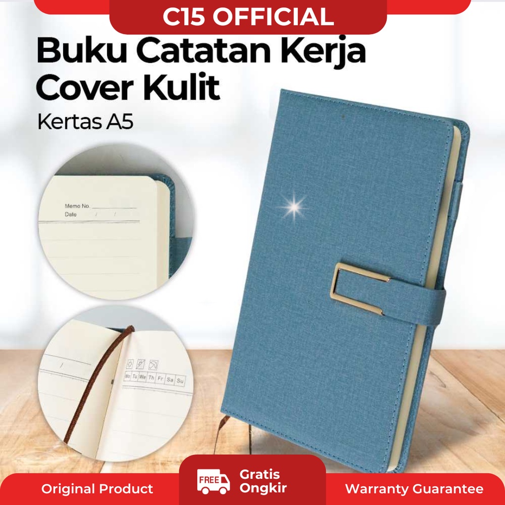 

C15 LemonBest Notebook Buku Jurnal Catatan Diary Cover Kulit A5 - JSK25
