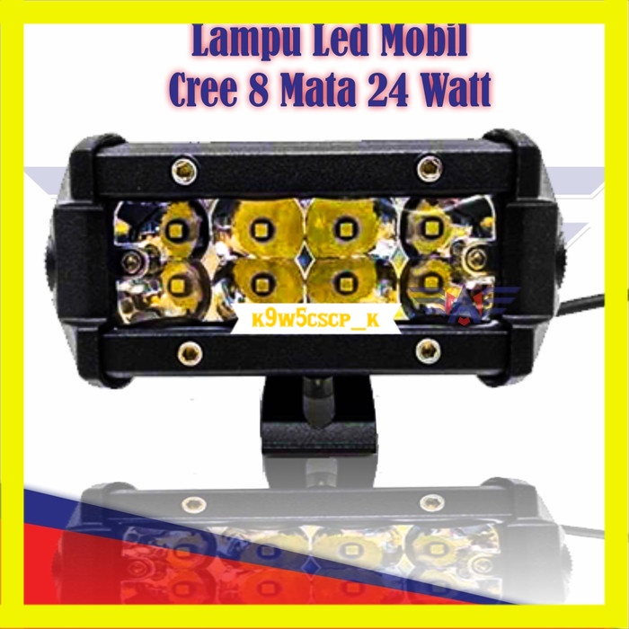 Lampu Led Mobil Cree 8 Mata 24 Watt