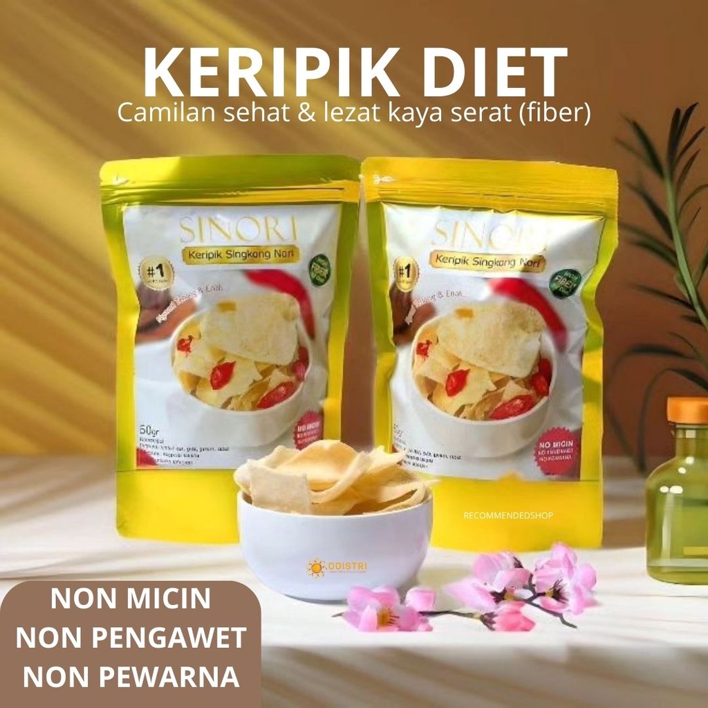 

Sensasi Sehat: Keripik Diet Sinori, Tanpa MSG, Isi 60gr