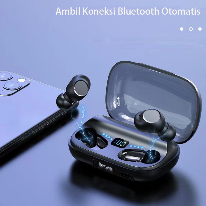 【COD】 Hot Selling Headset Bluetooth Vivo Original 100 T11 Mobile Power Bluetooth Headset Tinggi -Definisi Nomor Tampilan Nirkabel Di -Eadset