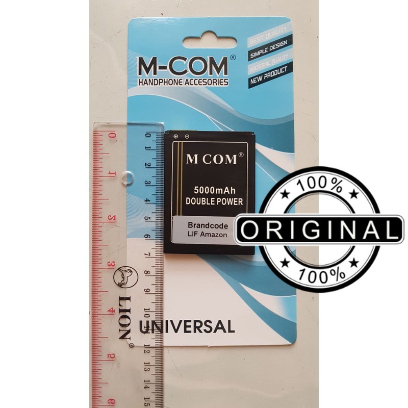 Battery Batre Baterai Double Power Mcom Brancode Brand Code Brandcode L1F Amazon Kapasitas 5000 mah