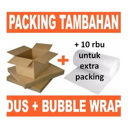 

exstra packing kardus tebal dan tambahan bubble wrap