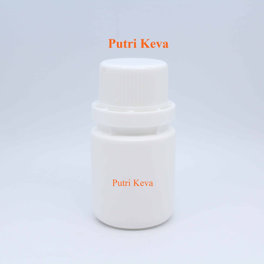 Botol 50 ml Putih Bulat / Botol Obat / Botol Tablet / Botol Kapsul / Botol Kpu