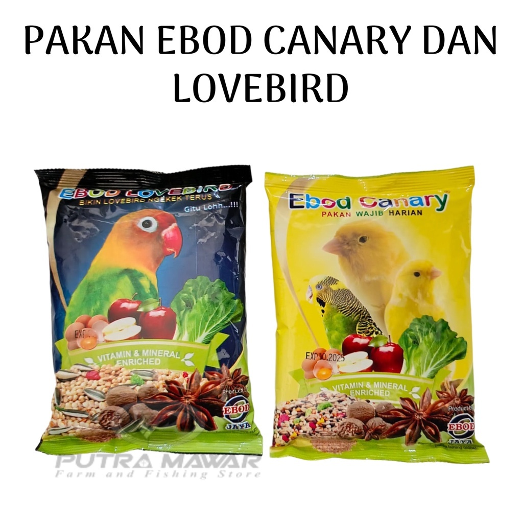 Ebod Canary Ebot Jaya Makanan Burung Berkicau Lovebird Dan Kenari Pakan Wajib Harian Special Kemasan