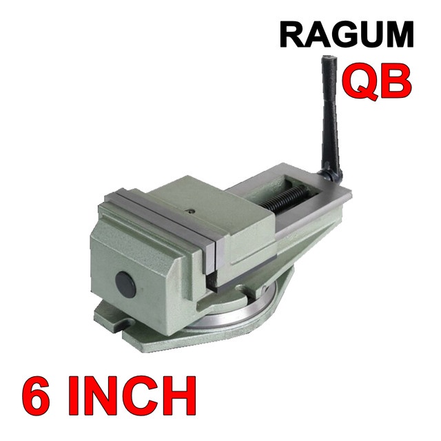 Ragum 6 Inch QB 160 mm Catok 6 Meja Mesin Tanggem Putar Derajat Tanggem