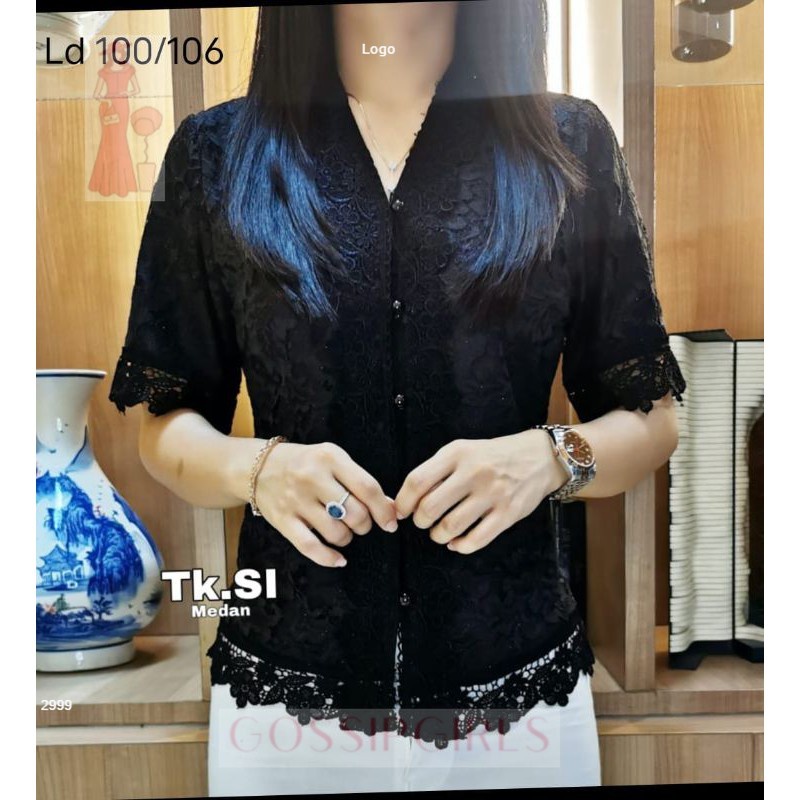 GossipGirls - atasan kebaya, Kebaya brokat/atasan elgana/brokat elgana/realpict