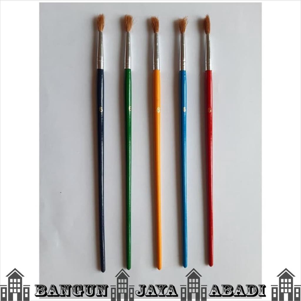 

Brush / Kuas Cat Air WARNA / Cat Minyak / Lukis / GAMBAR Acrylic NO 6 BJA