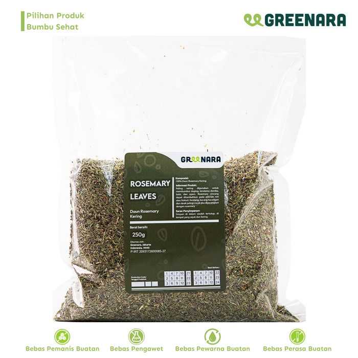 

[KUALITAS TERBAIK] Daun Rosemary Kering 250gr / Dried Rosemary Leaves Termuarah