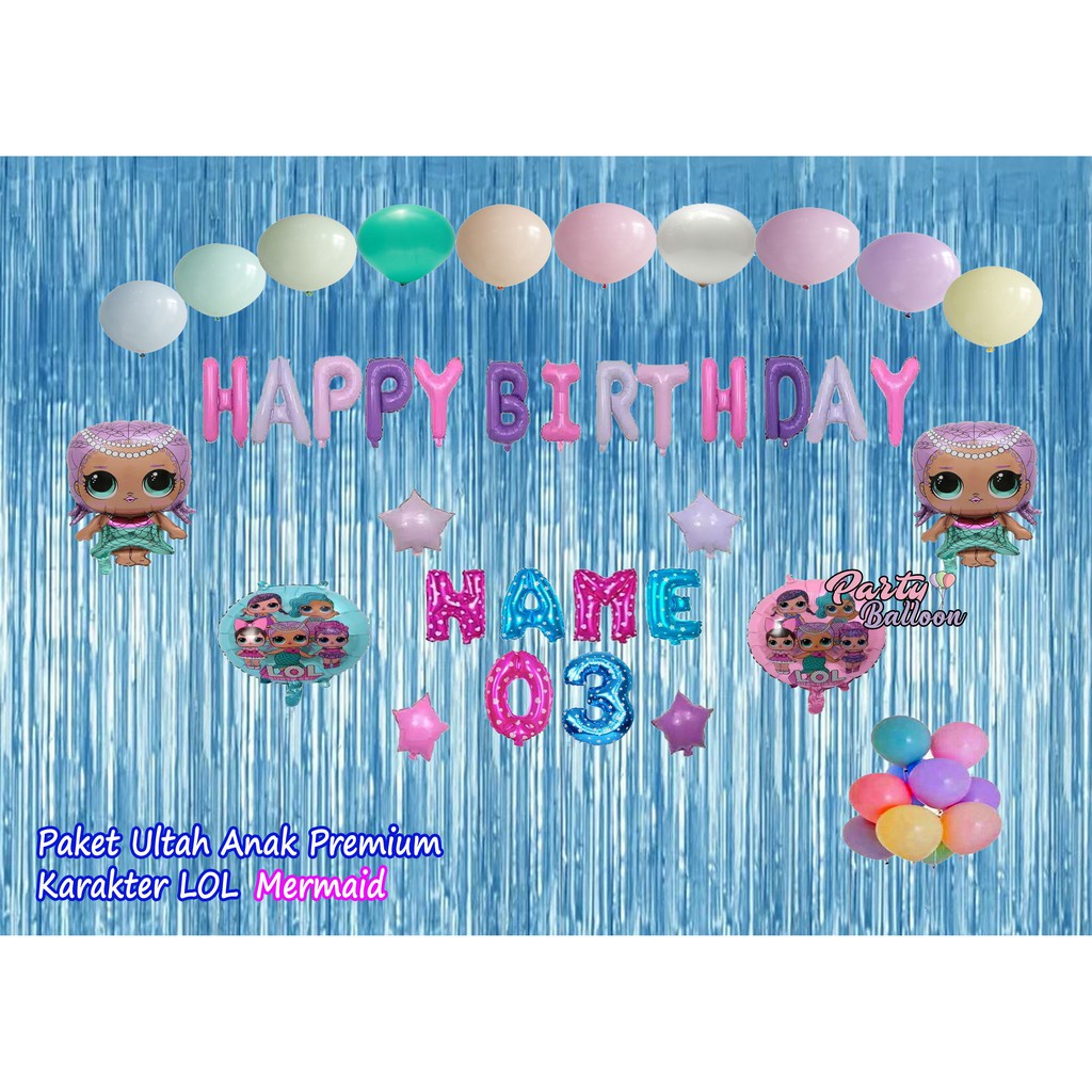 Paket Ultah Premium LOL / Paket Ulang Tahun Anak LOL / Paket ultah anak