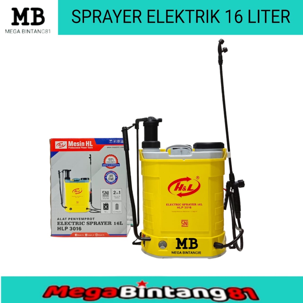 Sprayer manual elektrik sprayer 2in1 16 liter semprot hama