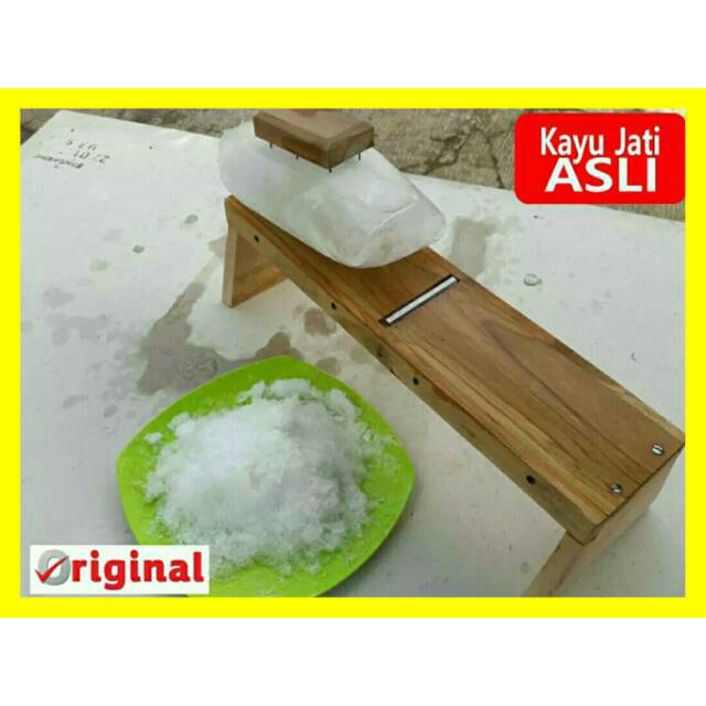 Serut Es Manual KAYU JATI Asli / Alat Serut Es Batu / Serutan Es Batu Manual