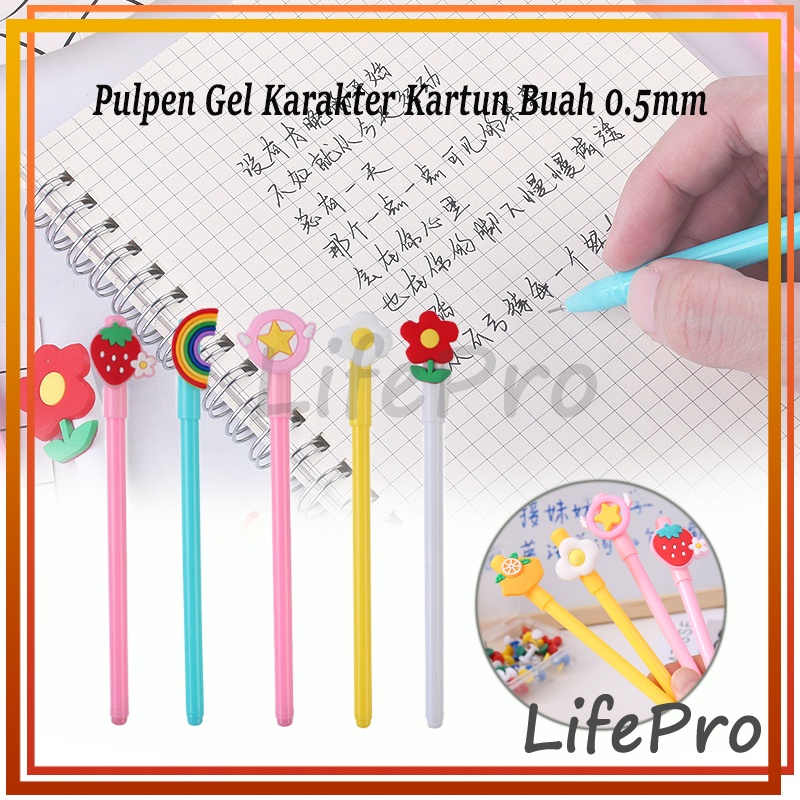

0.5mm Pulpen Karakter Buah Pena Gel Karakter Lucu Pen Cute Student Japanese / Alat Tulis Kantor Sekolah Tinta Cair Ujung Lancip / Pena Gel Karakter 3D Lucu Pulpen Karakter Kartun Buah