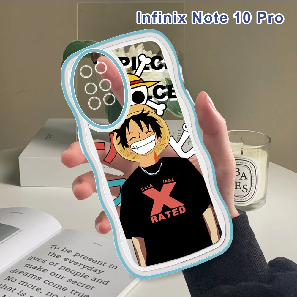 Casing Untuk Infinix Note 10 Pro NFC Note 11 11S Note 7 Lite 8 Soft Case Cartoon OnePiece Luffy Shoc