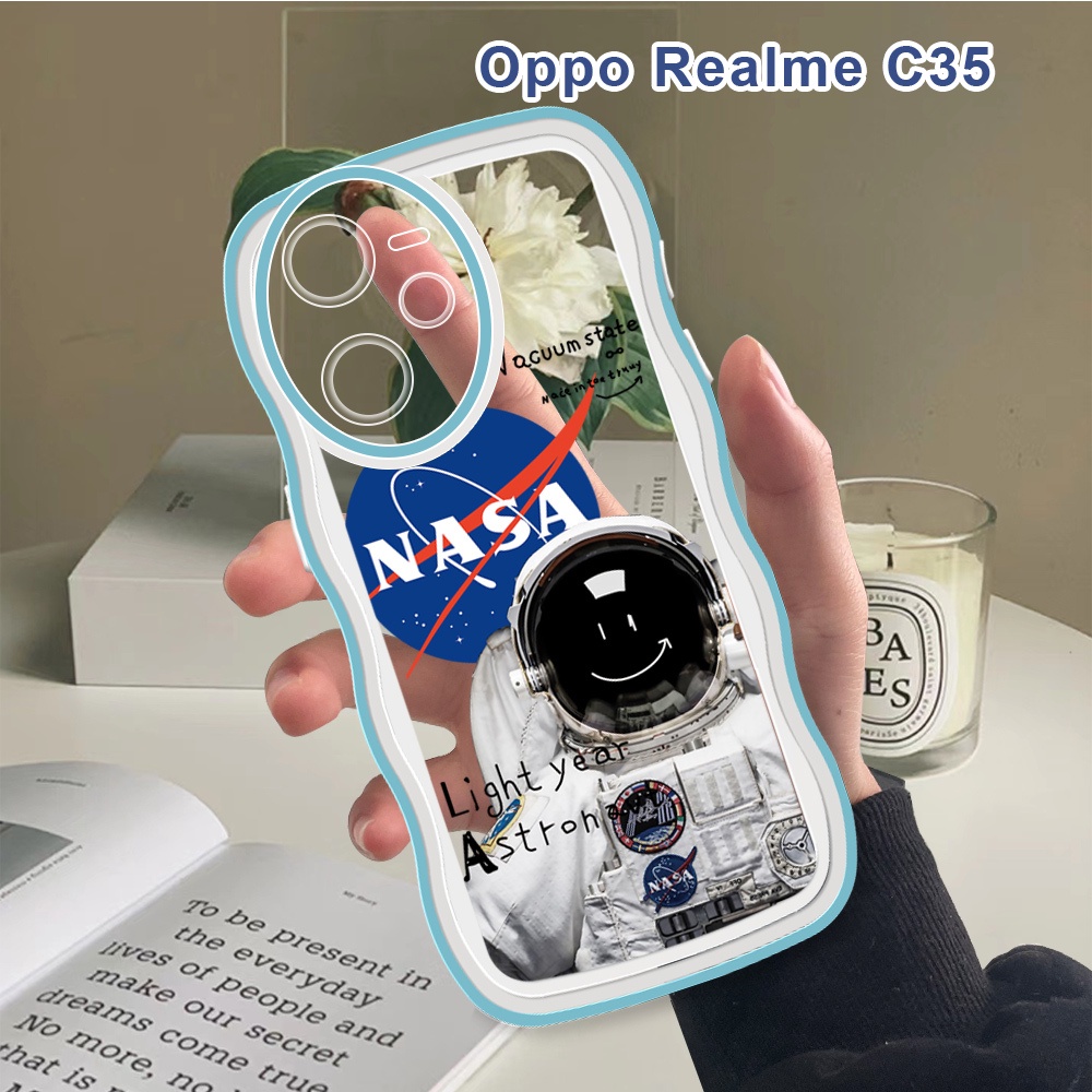 Casing Untuk Realme C35 C33 C31 C30 C30S Soft Case Nasa Astronaut Shockproof Ponsel Cover Silicone S