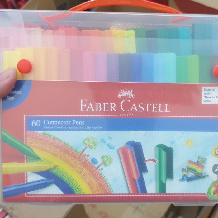 

Andma Faber Castell connector pen Spidol warna isi 10 , 20 , 30 , 50 , 60 - isi 60
