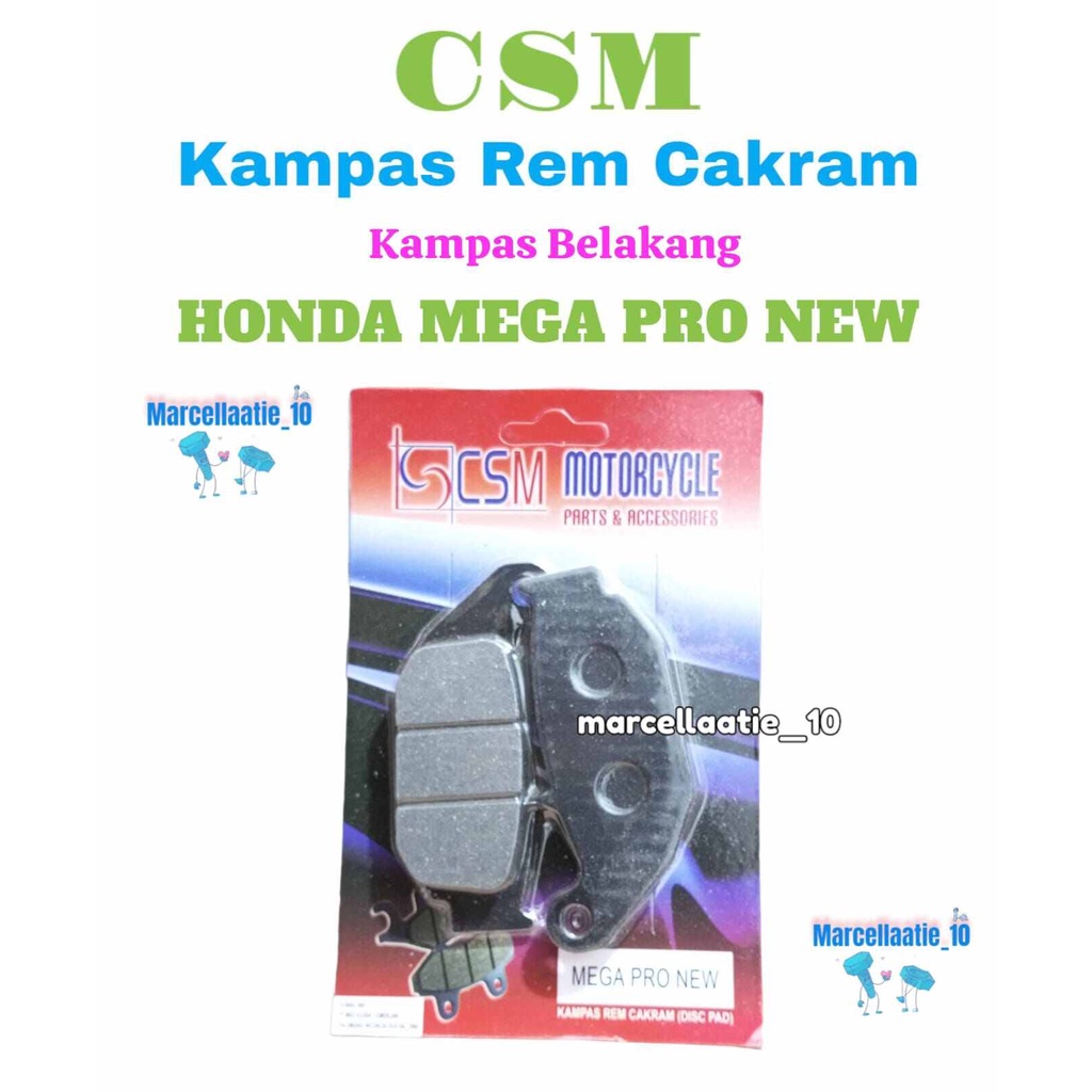 1 PCS CSM DISPAD BELAKANG MOTOR HONDA MEGA PRO NEW KAMPAS REM CAKRAM MEGA PRO NEW KAMPAS BELAKANG MO