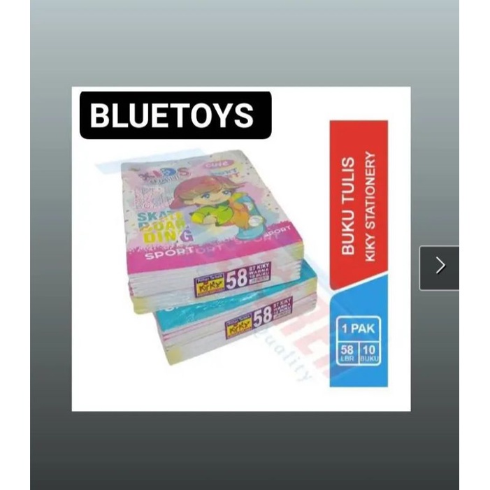 

BLUETOYS BUKU TULIS KIKY 58 LEMBAR/PACK/10 BUKU/ALAT TULIS SEKOLAH