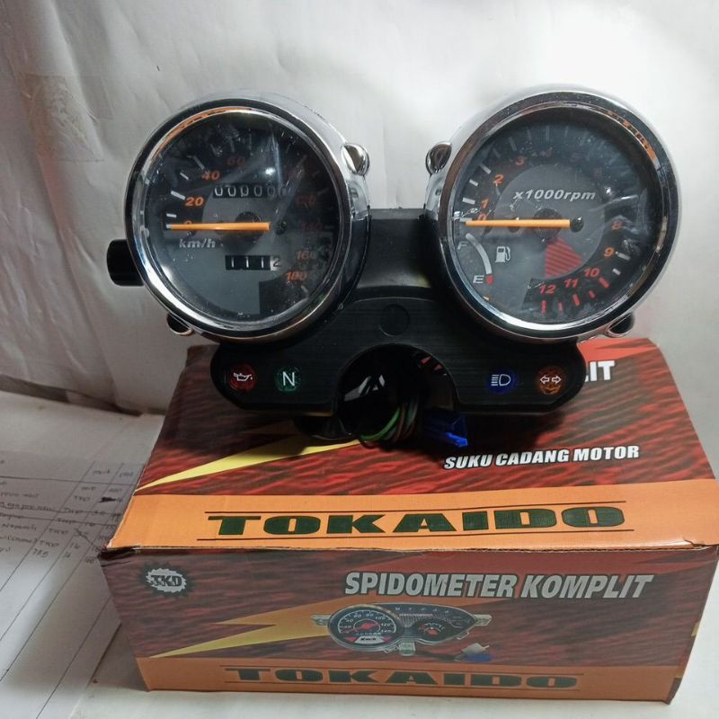 speedometer spidometer kilometer Assy RX K RXK  RX KING NEW CROME KOMPLIT MEREK TOKAIDO Rossi varias