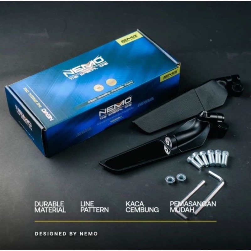 Spion Winglet 1367-6/1367B 100% merek Nemo.Spion Bulat 100% Merek VND ,To Semua jenis motor fsa