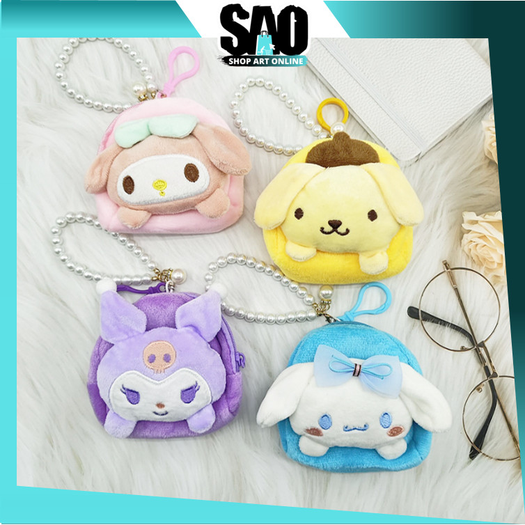 SAO - D6138 Boneka Anak Perempuan Wallet / Gantungan Tas Boneka Anak Perempuan / Dompet Kecil Fluffy
