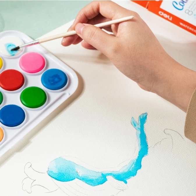 

Deli Cat Air Watercolor Deli Padat dengan Kuas 21 Warna EC20-21