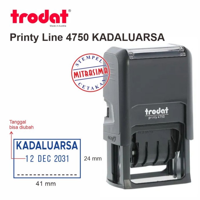 

Stempel Trodat 4750 KADALUARSA dengan tanggal ditengah