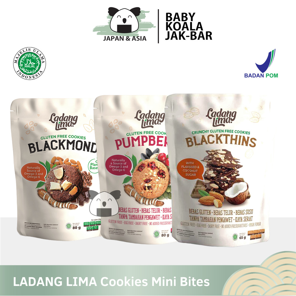 

LADANG LIMA MINI BITES Cookies 80 g Halal | Healthy Cookies With Protein | Gluten Free - BKJ