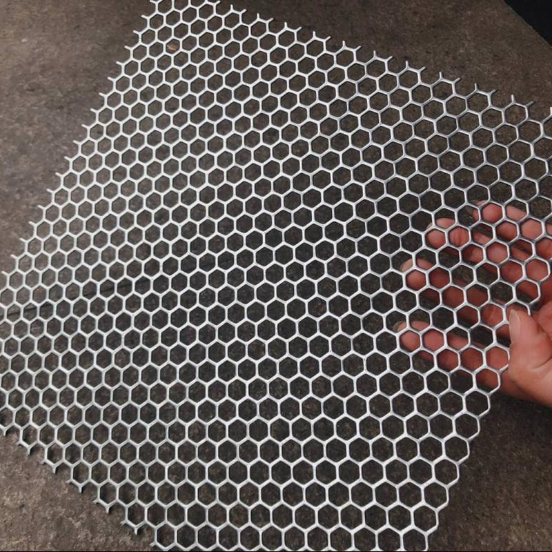 

1PCS 50x100cm 1mm thick decorative SS304 stainless steel Galvanized perforated hexagon hole sheet metal plate punch customized