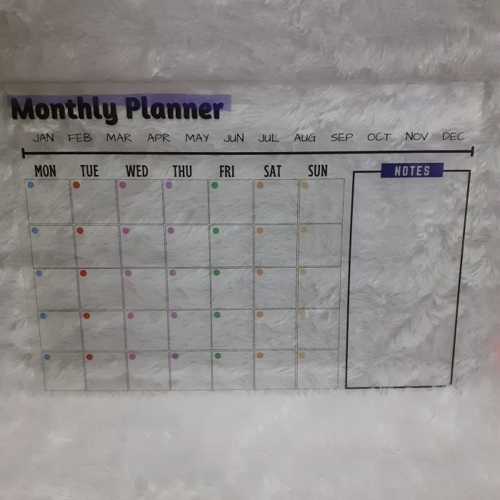 

TERMURAH Monthly Planner Acrylic A3 murah - Tipe 1