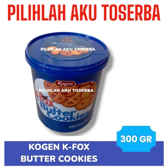 

Biskuit Kogen K-FOX BUTTER COOKIES kemasan JAR / EMBER - ( HARGA 1 JAR )