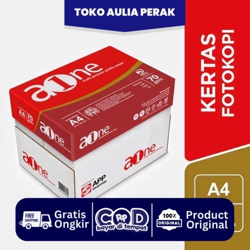 

AONE Kertas HVS A4 70gr Copier 1 Rim (500 Lembar) Kertas Fotocopy - Aone Kertas HVS A4 70gsm - ATJ