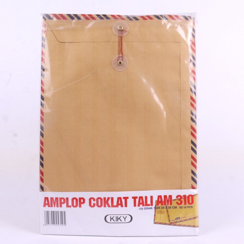

AMPLOP COKLAT 310 AIRMAIL TALI 125GSM KIKY