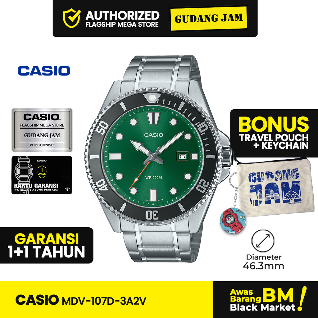 Casio Pria MDV-107D-3A2VDF MDV-107D-3A2 MDV-107D MDV107D MDV 107D