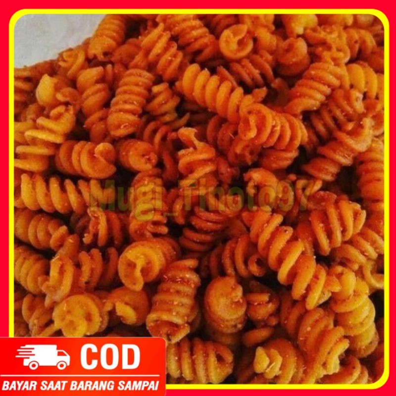 

1kg Makaroni keriting/ulir murah 8 varian rasa