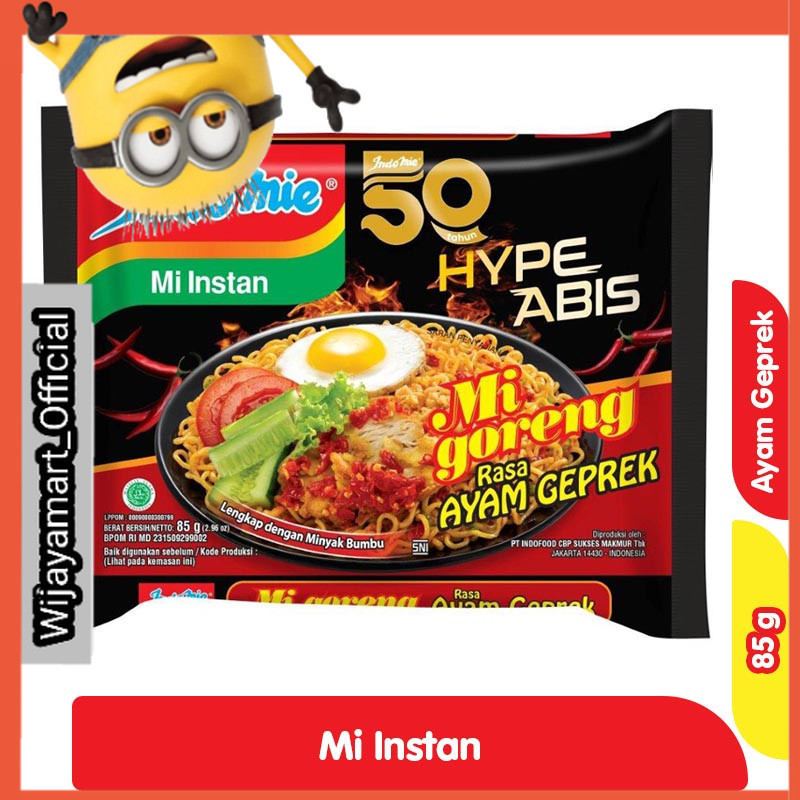 

Indomie Hype Abis Mi Instan Goreng Ayam Geprek 85 g